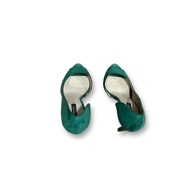 Zara Green D’Orsay Suede Open Peep Toe Pumps - Picture 12 of 14